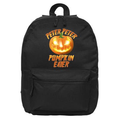 Peter Peter Pumpkin Eater Jack-o-lantern 16 in Basic Backpack