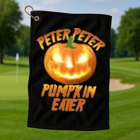 Peter Peter Pumpkin Eater Jack-o-lantern Golf Towel