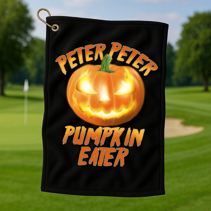 Peter Peter Pumpkin Eater Jack-o-lantern Golf Towel