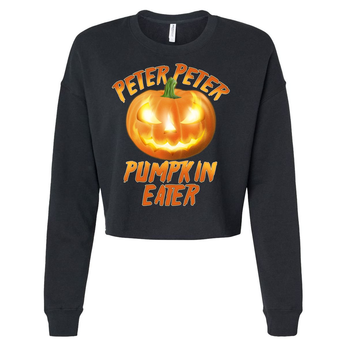 Peter Peter Pumpkin Eater Jack-o-lantern Cropped Pullover Crew
