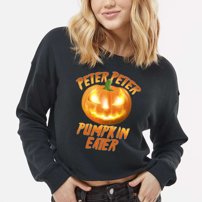 Peter Peter Pumpkin Eater Jack-o-lantern Cropped Pullover Crew