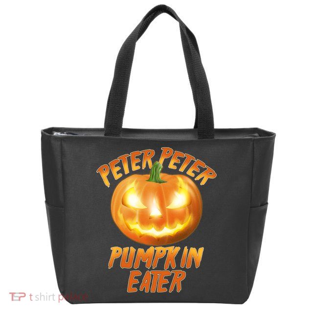 Peter Peter Pumpkin Eater Jack-o-lantern Zip Tote Bag