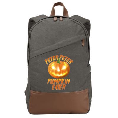 Peter Peter Pumpkin Eater Jack-o-lantern Cotton Canvas Backpack