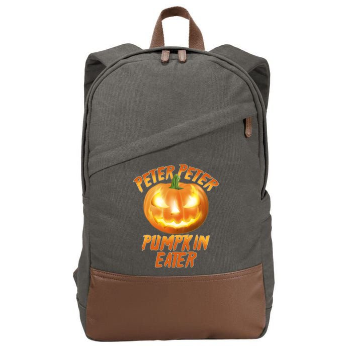 Peter Peter Pumpkin Eater Jack-o-lantern Cotton Canvas Backpack