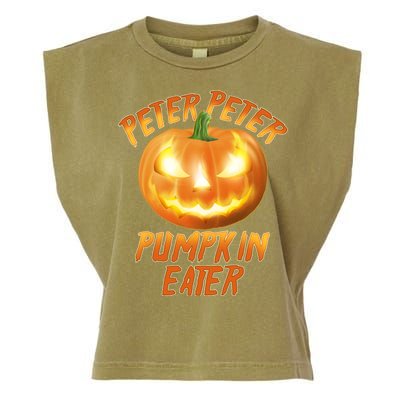 Peter Peter Pumpkin Eater Jack-o-lantern Garment-Dyed Women's Muscle Tee