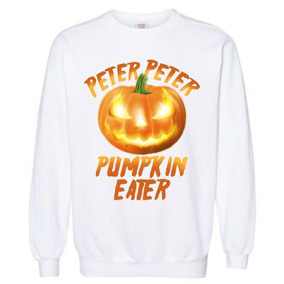 Peter Peter Pumpkin Eater Jack-o-lantern Garment-Dyed Sweatshirt
