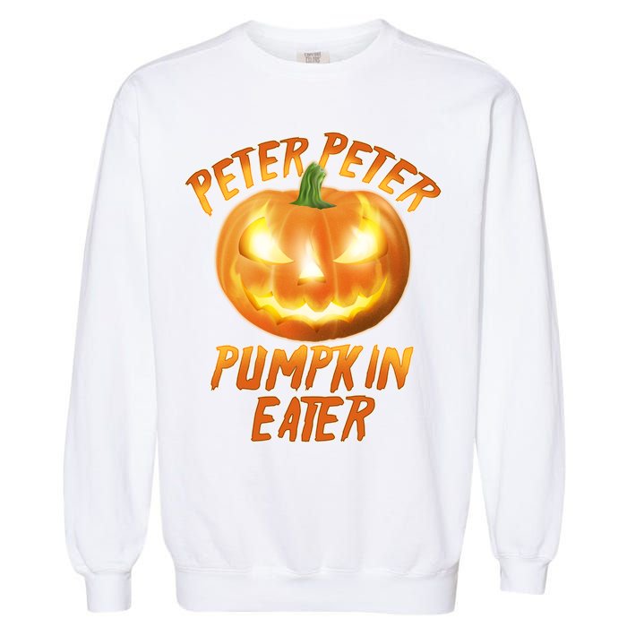 Peter Peter Pumpkin Eater Jack-o-lantern Garment-Dyed Sweatshirt