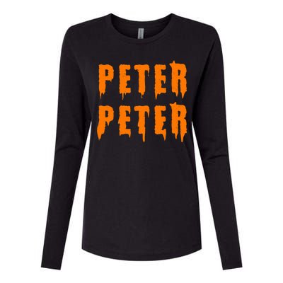 Peter Peter Spooky Halloween Funny Womens Cotton Relaxed Long Sleeve T-Shirt