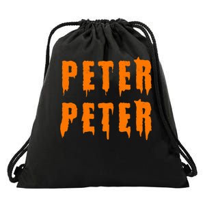 Peter Peter Spooky Halloween Funny Drawstring Bag