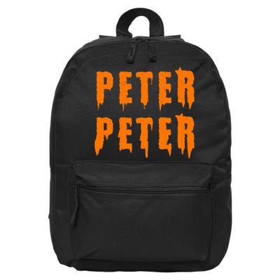 Peter Peter Spooky Halloween Funny 16 in Basic Backpack