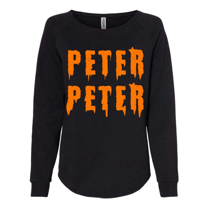 Peter Peter Spooky Halloween Funny Womens California Wash Sweatshirt