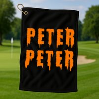 Peter Peter Spooky Halloween Funny Golf Towel