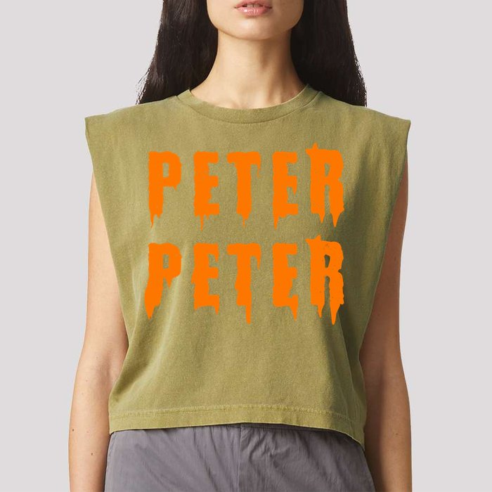Peter Peter Spooky Halloween Funny Garment-Dyed Women's Muscle Tee