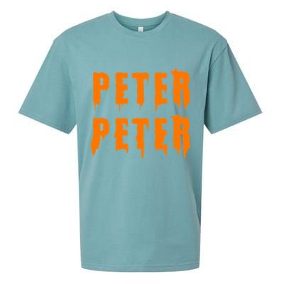 Peter Peter Spooky Halloween Funny Sueded Cloud Jersey T-Shirt