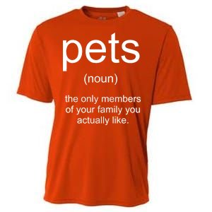 Pets Noun Members Of The Family You Like Cooling Performance Crew T-Shirt