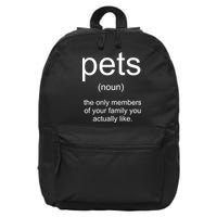 Pets Noun Members Of The Family You Like 16 in Basic Backpack