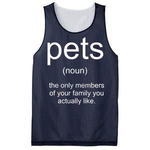 Pets Noun Members Of The Family You Like Mesh Reversible Basketball Jersey Tank