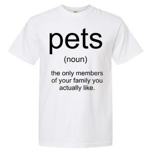 Pets Noun Members Of The Family You Like Garment-Dyed Heavyweight T-Shirt