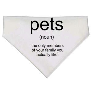 Pets Noun Members Of The Family You Like USA-Made Doggie Bandana