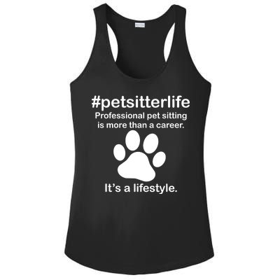 #petsitterlife Professional Pet Sitting Lifestyle Ladies PosiCharge Competitor Racerback Tank