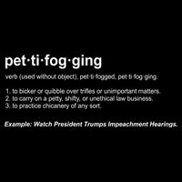 Pettifogging Impeachment Hearings  Backpack