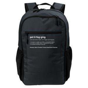 Pettifogging Impeachment Hearings  Daily Commute Backpack