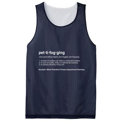 Pettifogging Impeachment Hearings  Mesh Reversible Basketball Jersey Tank