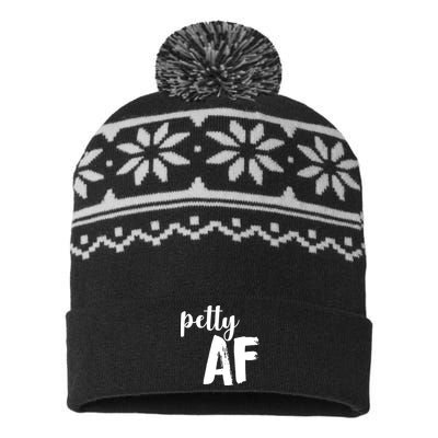 Petty AF  USA-Made Snowflake Beanie