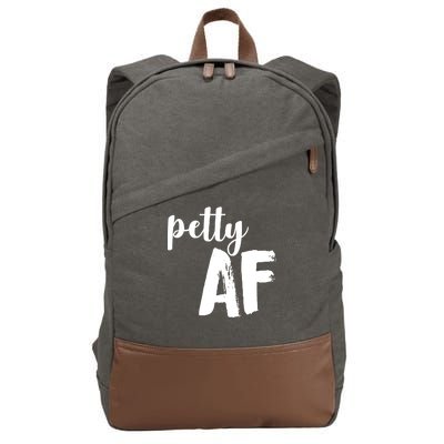 Petty AF  Cotton Canvas Backpack