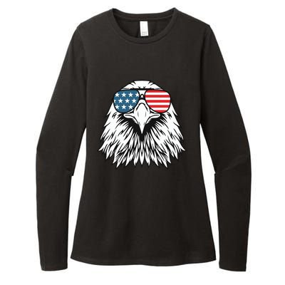 Patriotic Eagle USA Flag 4th Of July Womens CVC Long Sleeve Shirt