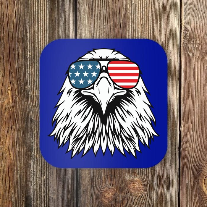 Patriotic Eagle USA Flag 4th Of July Coaster