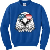 Patriotic Eagle USA Flag 4th Of July Kids Sweatshirt