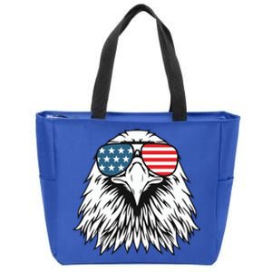 Patriotic Eagle USA Flag 4th Of July Zip Tote Bag