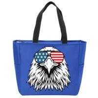 Patriotic Eagle USA Flag 4th Of July Zip Tote Bag