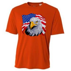 Patriotic Eagle USA American Flag Cooling Performance Crew T-Shirt