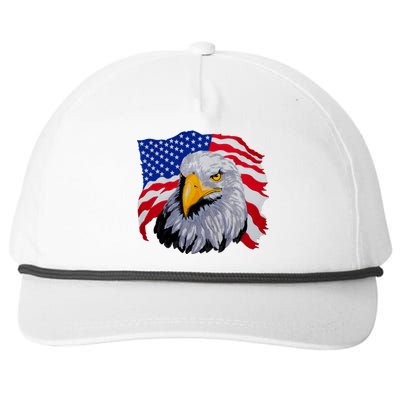 Patriotic Eagle USA American Flag Snapback Five-Panel Rope Hat