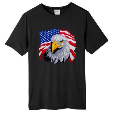 Patriotic Eagle USA American Flag Tall Fusion ChromaSoft Performance T-Shirt