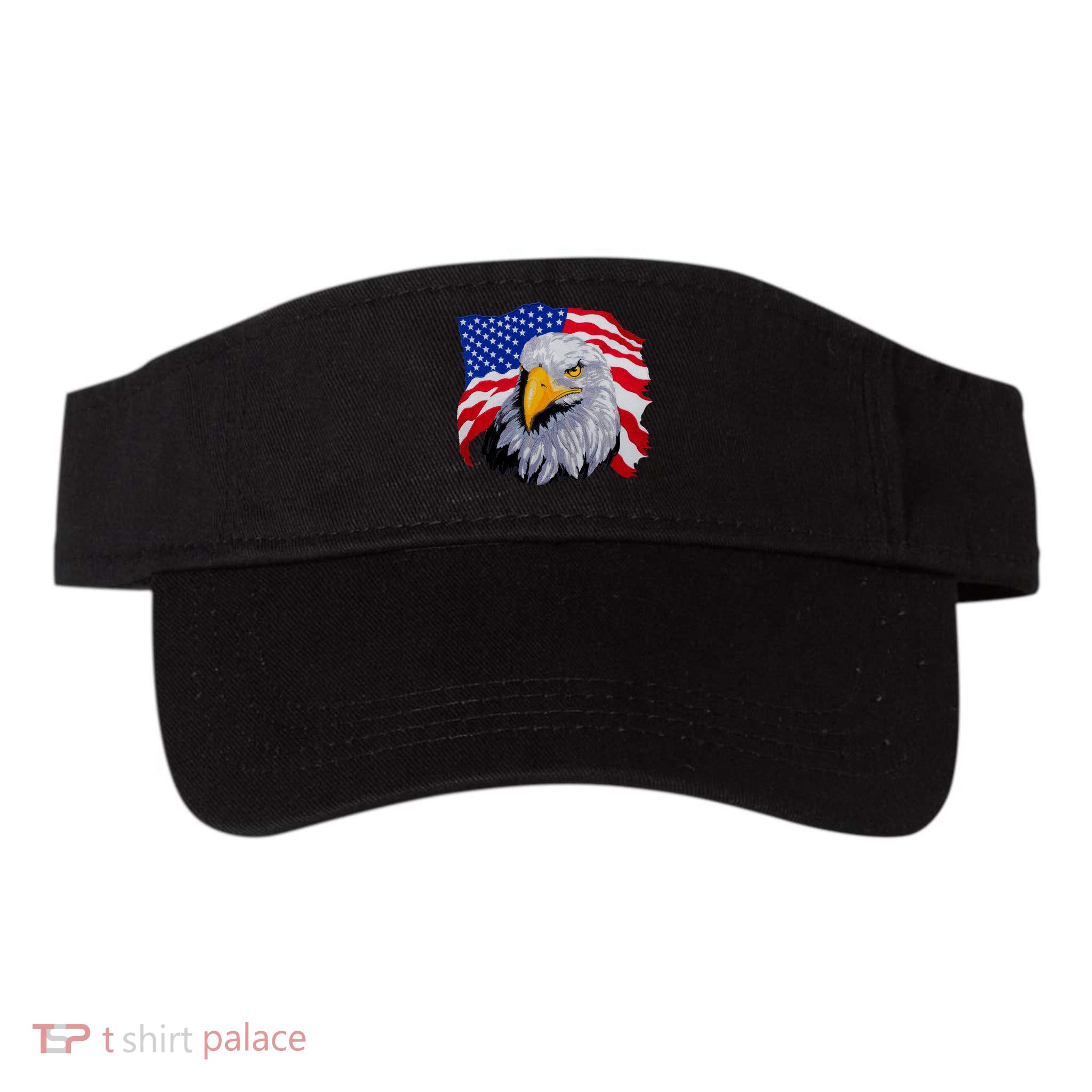Patriotic Eagle USA American Flag Visor