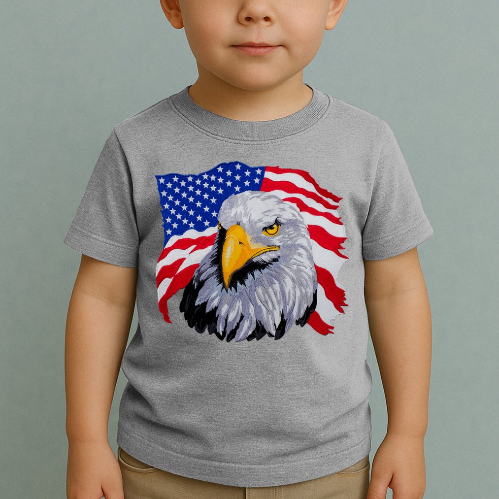 Patriotic Eagle USA American Flag Toddler T-Shirt