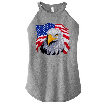 Patriotic Eagle USA American Flag Women’s Perfect Tri Rocker Tank