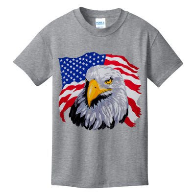 Patriotic Eagle USA American Flag Kids T-Shirt