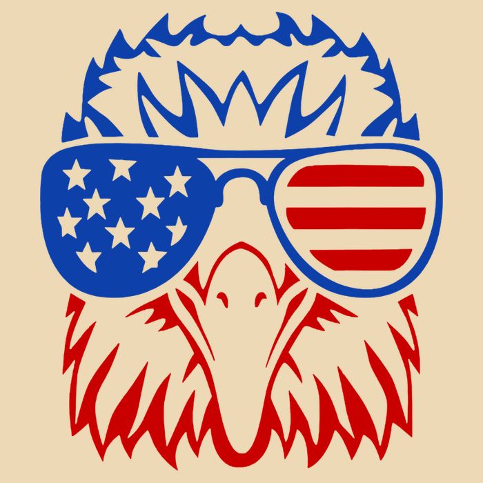 Patriotic Eagle USA American Flag Drawstring Bag