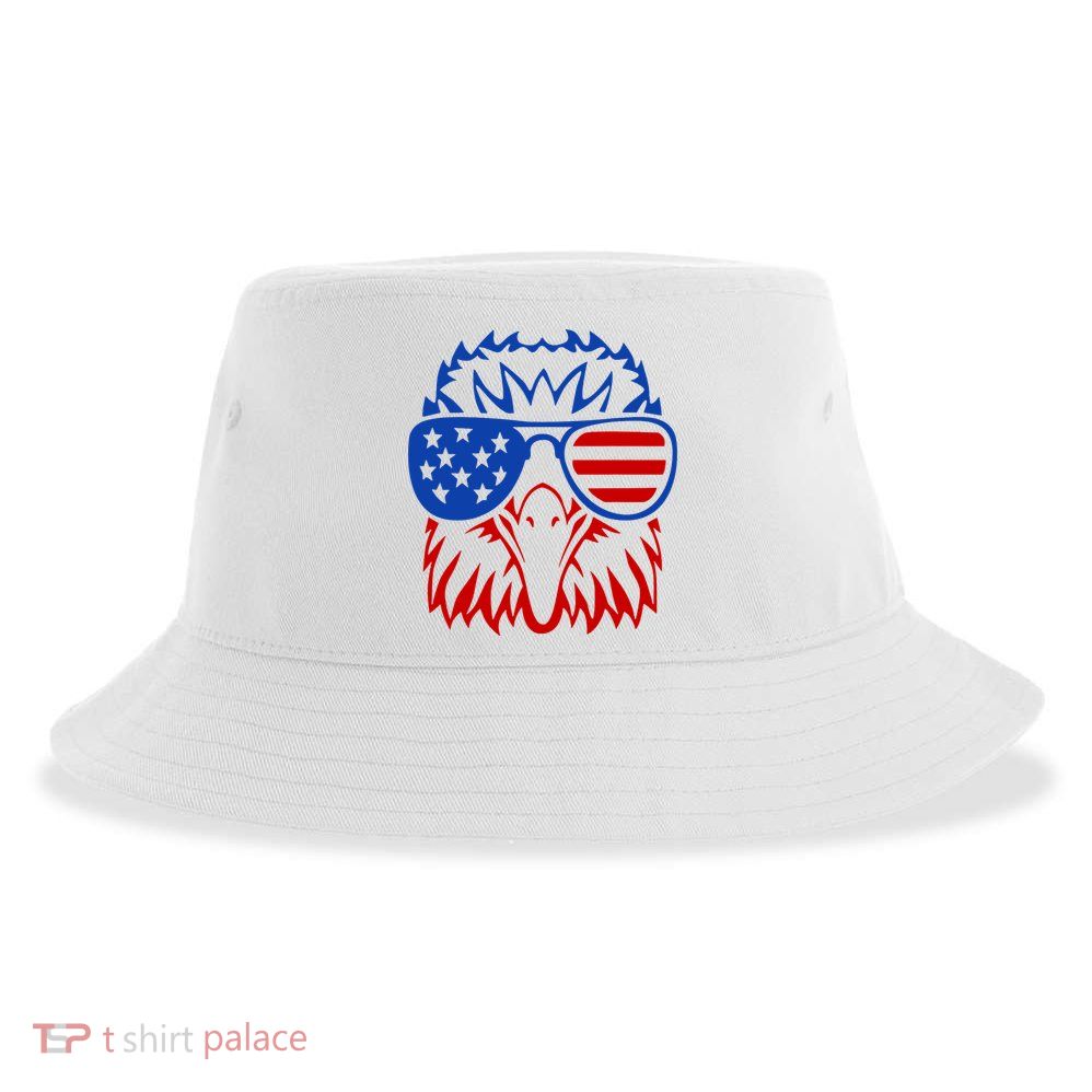 Patriotic Eagle USA American Flag Sustainable Bucket Hat