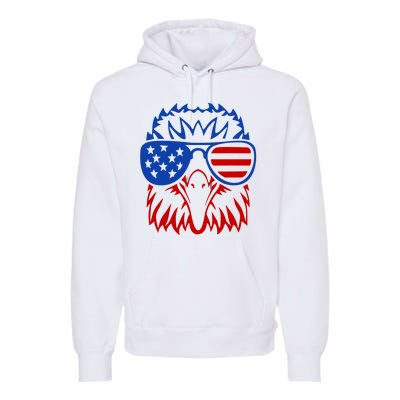 Patriotic Eagle USA American Flag Premium Hoodie