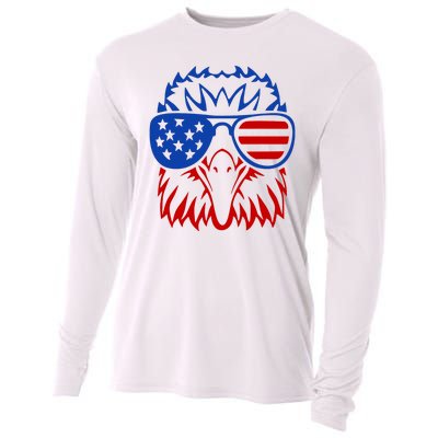 Patriotic Eagle USA American Flag Cooling Performance Long Sleeve Crew