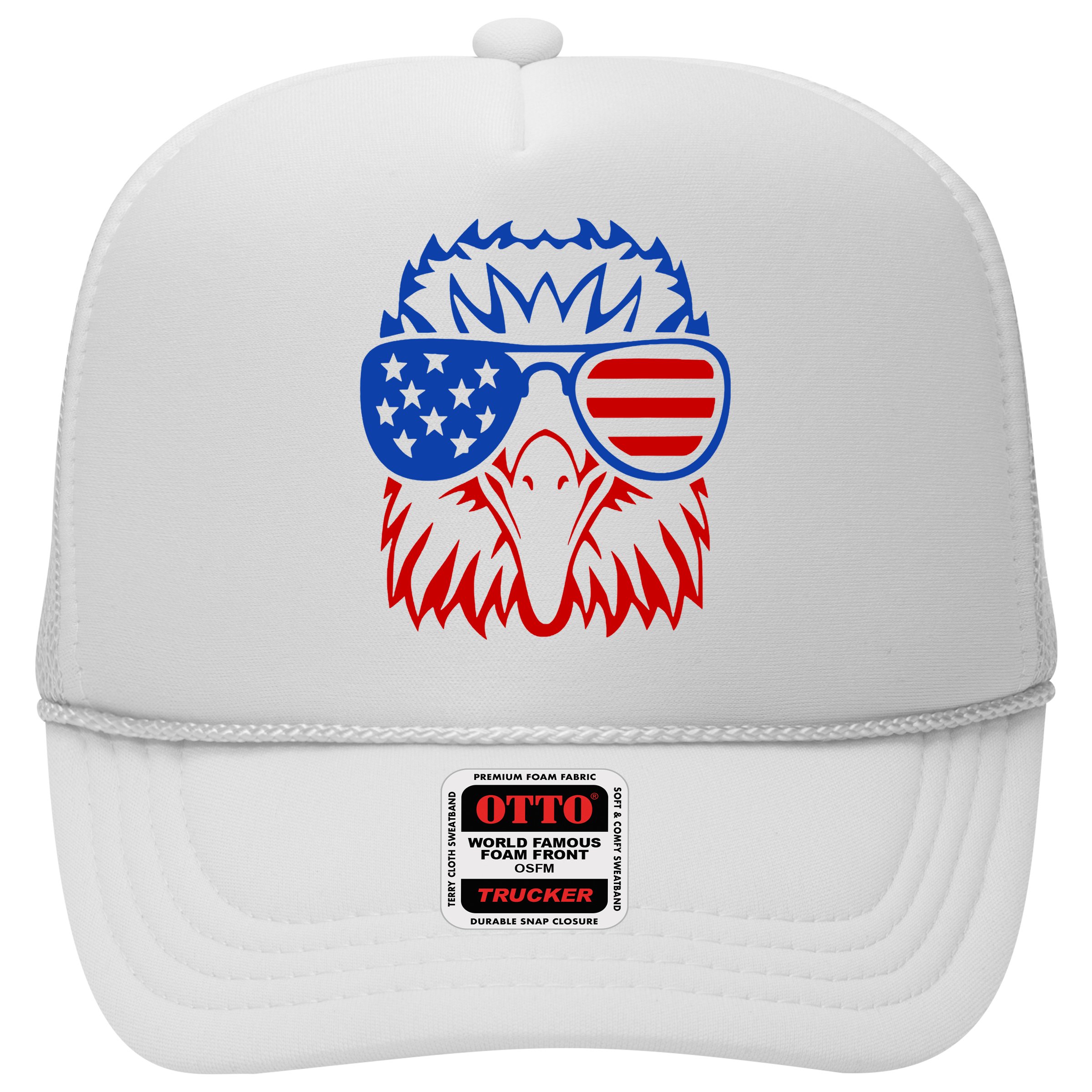 Patriotic Eagle USA American Flag Trucker Hat