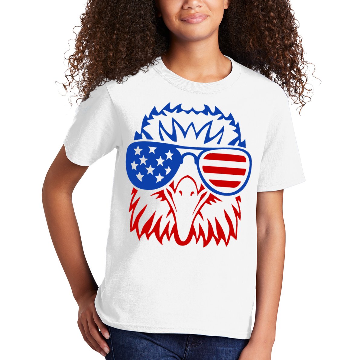 Patriotic Eagle USA American Flag Kids T-Shirt