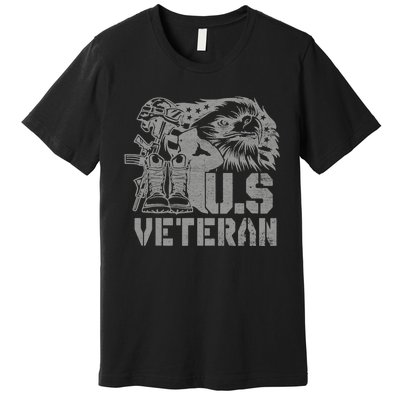 Patriotic Eagle USA American Flag Proud Veteran Premium T-Shirt