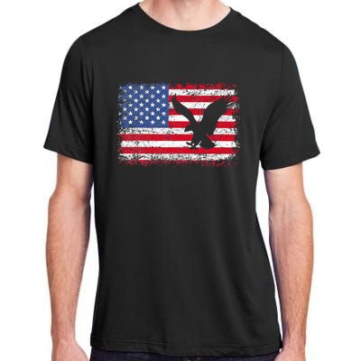 Patriotic Eagle Usa American Flag Adult ChromaSoft Performance T-Shirt