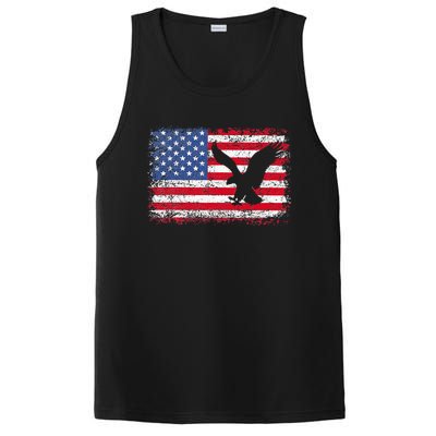 Patriotic Eagle Usa American Flag PosiCharge Competitor Tank